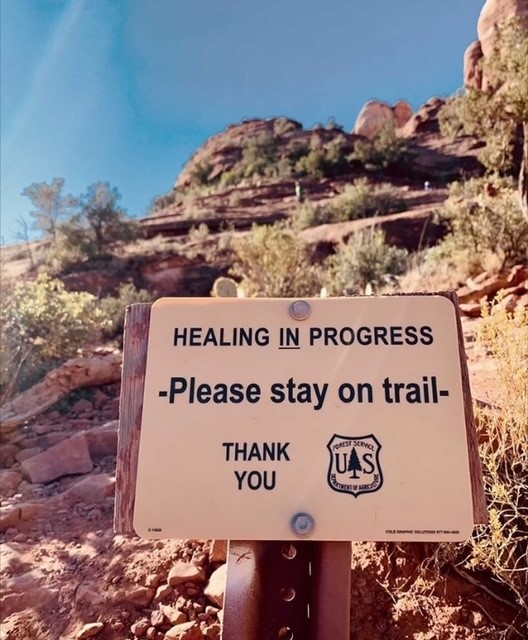 Sign on the trail
